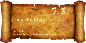Tury Bettina névjegykártya
