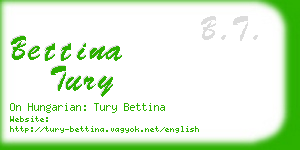 bettina tury business card